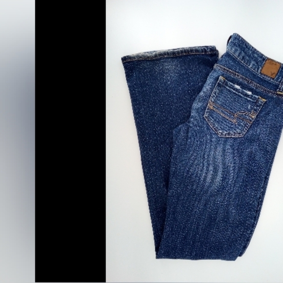 2009 American Eagle Favorite Boyfriend Wide Leg Retro Early 2000s Jeans 6 Long - Picture 12 of 13